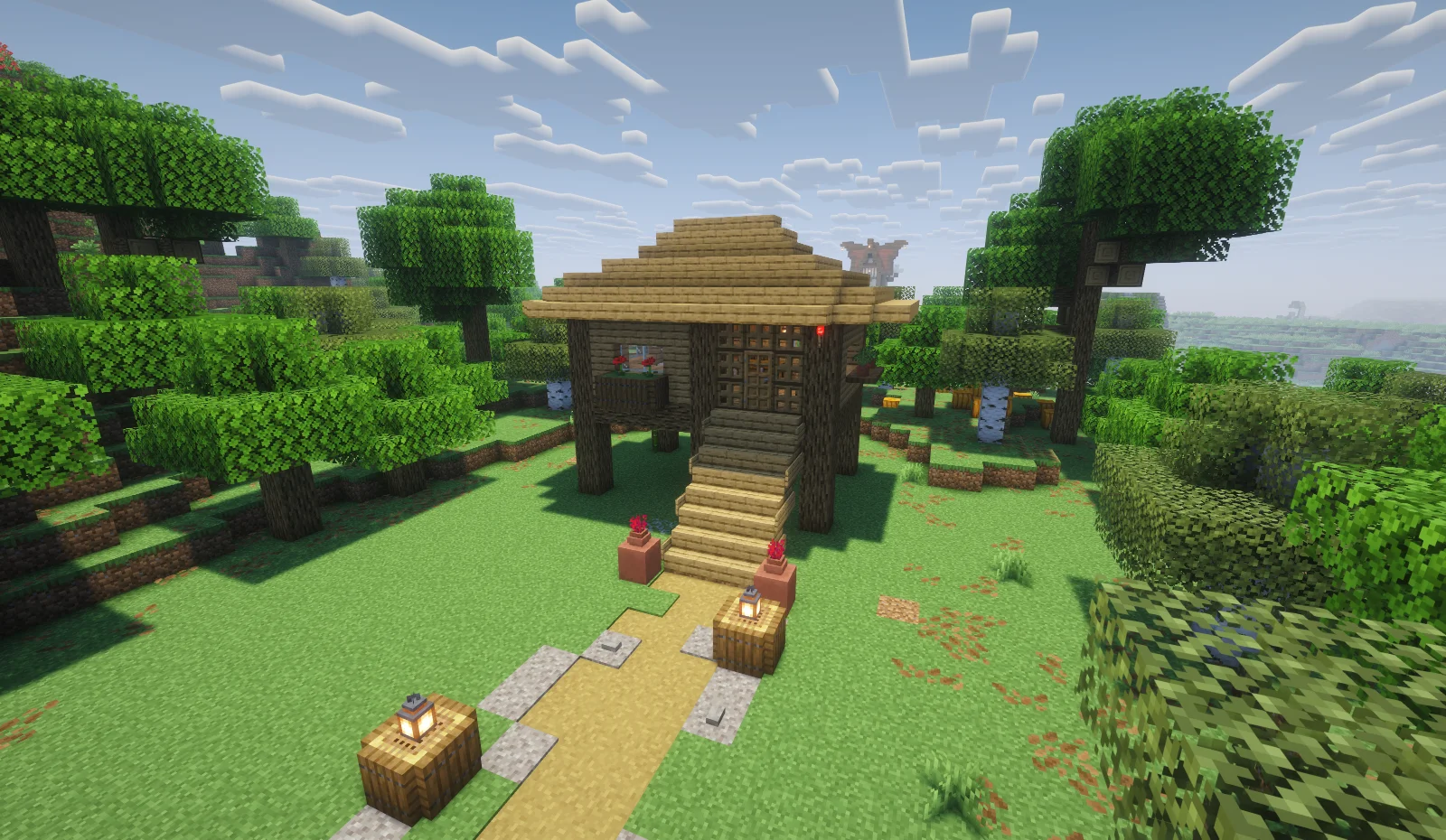 Cozy Forest Cabin, a Minecraft build