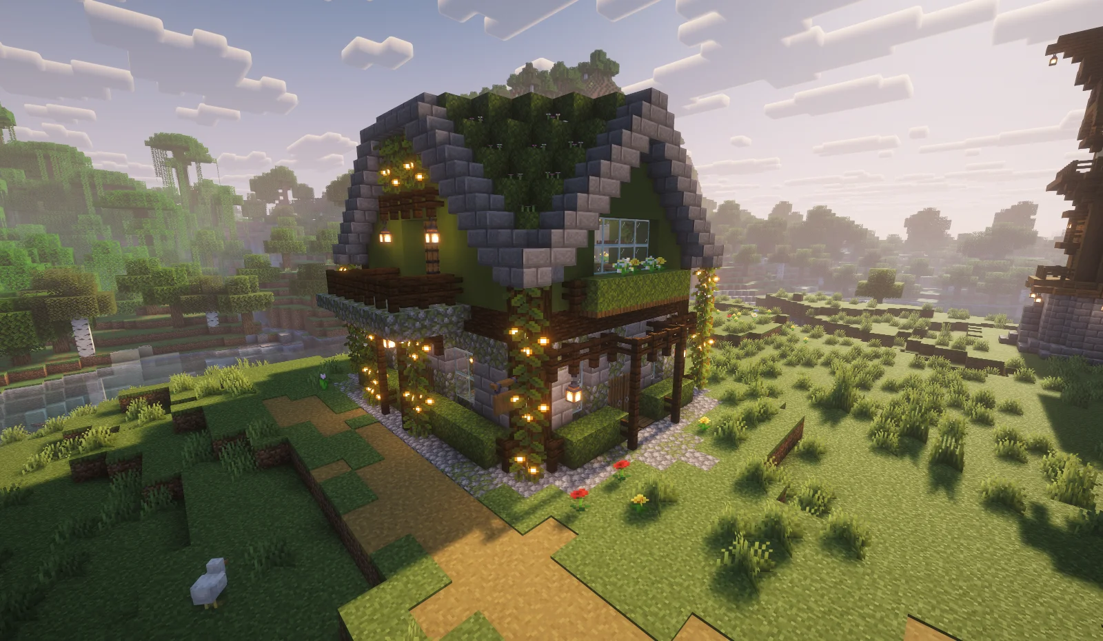 Mossy Minecraft Survival House, a Minecraft build